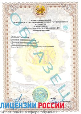 Образец сертификата соответствия (приложение) Славянка Сертификат ISO 14001
